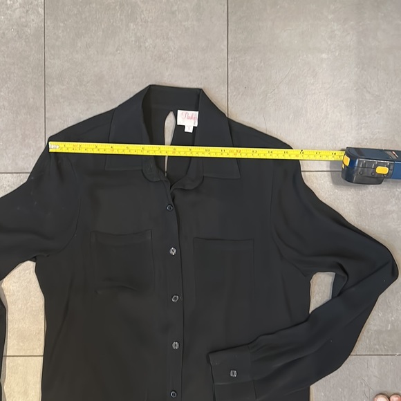 Parker Long Sleeve, Open Back ,Silk Blouse - Picture 7 of 11